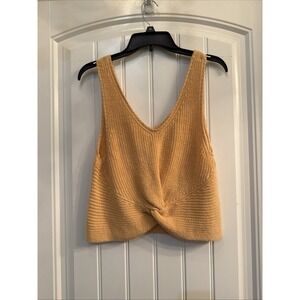 SHYANNE WOMEN'S PEACH TWIST FRONT SWEATER TANK LARGE